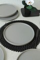 Set platouri servire, Keramika, 275KRM2111, Ceramica , Nu absoarbe apa, Gri Mat