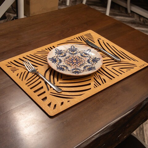 Set suporturi pentru farfurie, Payna, 790PYN1129, Lemn , Produs lucrat manual, Miere