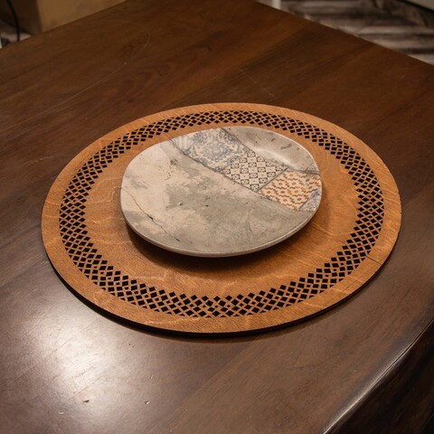 Set suporturi pentru farfurie, Payna, 790PYN1178, Lemn , Produs lucrat manual, Maro