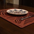 Set suporturi pentru farfurie, Payna, 790PYN1172, Lemn , Produs lucrat manual, Roz