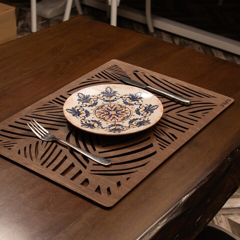 Set suporturi pentru farfurie, Payna, 790PYN1171, Lemn , Produs lucrat manual, Wenge