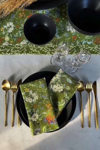 Set de servetele, SX - Kitchen, 626SRT1135, Poliester , Dimensiune: 45 x 45 cm (4 bucăți), Verde