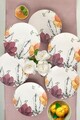 Set platouri servire desert, Keramika, 275KRM2201, Ceramica , Nu absoarbe apa, Alb mat