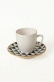Set cesti de cafea, Keramika, 275KRM1925, Ceramica , 6x6x6 cm, 110 ml, Alb/Negru