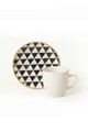 Set cesti de cafea, Keramika, 275KRM1925, Ceramica , 6x6x6 cm, 110 ml, Alb/Negru