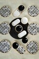 Set de mic dejun, Keramika, 275KRM1962, Ceramica , Nu absoarbe apa, Alb/Negru