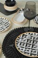 Set de mic dejun, Keramika, 275KRM1962, Ceramica , Nu absoarbe apa, Alb/Negru