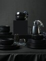 Serviciu de masa, Keramika, 275KRM1862, Ceramica , Nu absoarbe apa, Negru