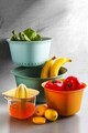 Set boluri mixare si storcator fructe, Hermia, 430KSV9443, Dimensiuni: 12,5 x 21,5 x 21,5 cm / 1500 ml (1 bucată), Multicolor