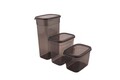 Set recipiente depozitare, Kosova, 430KSV1525, Plastic , Dimensiune: 12 x 16,5 x 27,5 cm / 3200 ml (4 bucăți), Antracit
