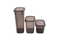 Set recipiente depozitare, Kosova, 430KSV1525, Plastic , Dimensiune: 12 x 16,5 x 27,5 cm / 3200 ml (4 bucăți), Antracit