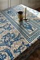 Fata de masa, SX - Kitchen, 626SRT1125, Poliester , Dimensiune: 135 x 200 cm (1 bucată), Albastru/Alb