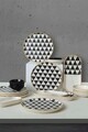 Set de mic dejun, Keramika, 275KRM1958, Ceramica , Nu absoarbe apa, Alb/Negru
