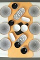 Set de mic dejun, Keramika, 275KRM1959, Ceramica , Nu absoarbe apa, Alb/Negru