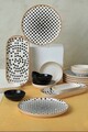 Set de mic dejun, Keramika, 275KRM1959, Ceramica , Nu absoarbe apa, Alb/Negru