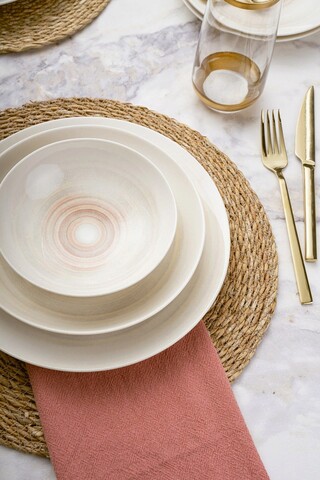 Serviciu de masa, Güral Porselen, 387GRP1353, Portelan , Farfurie intinsa 25x25x2 cm, Multicolor