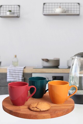 Set cani, Keramika, 275KRM1799, Ceramica , Dimensiune: 8 cm / 200 ml (6 bucăți), Multicolor