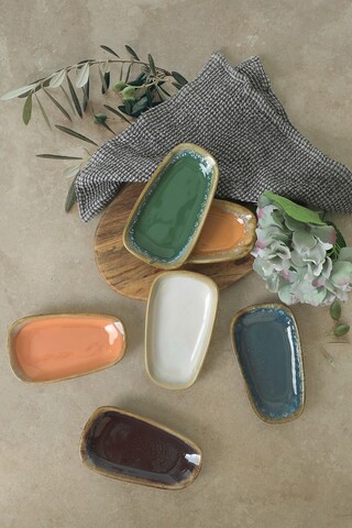 Set platouri servire, Keramika, 275KRM2226, Ceramica , Nu absoarbe apa, Multicolor