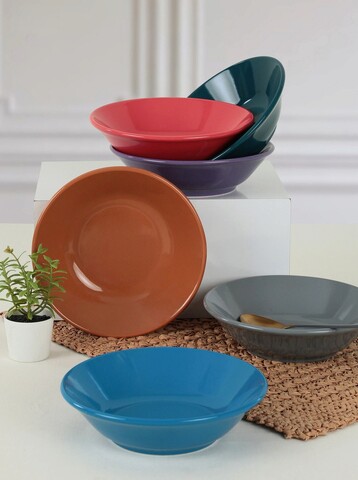 Set farfurii, Keramika, 275KRM1847, Ceramica , Nu absoarbe apa, Multicolor