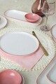 Set de mic dejun, Keramika, 275KRM1965, Ceramica , Nu absoarbe apa, Roz/Alb