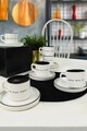 Set pentru ceai, Keramika, 275KRM1870, Ceramica , Nu absoarbe apa, Alb/Negru