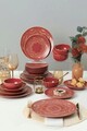 Serviciu de masa, Keramika, 275KRM1943, Ceramica , Nu absoarbe apa, Roșu / Auriu