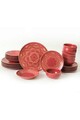 Serviciu de masa, Keramika, 275KRM1943, Ceramica , Nu absoarbe apa, Roșu / Auriu