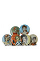 Set platouri servire, Kütahya Porselen, 710KTP9346, Portelan , Dimensiune: 25 x 25 x 2 cm (6 bucăți), Multicolor