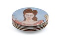 Set platouri servire, Kütahya Porselen, 710KTP9346, Portelan , Dimensiune: 25 x 25 x 2 cm (6 bucăți), Multicolor