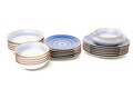 Serviciu de masa, Beros, 973BRS3145, Portelan , Farfurie intinsa 25 cm, Alb/Albastru