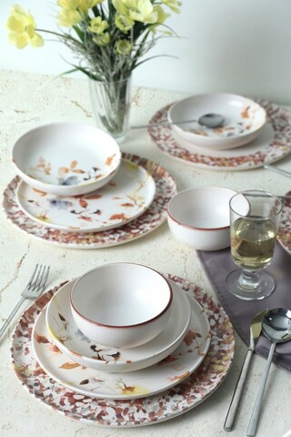 Serviciu de masa, Keramika, 275KRM2114, Ceramica , Nu absoarbe apa, Maro