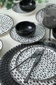 Serviciu de masa, Keramika, 275KRM2118, Ceramica , Nu absoarbe apa, Alb/Negru