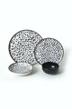 Serviciu de masa, Keramika, 275KRM2118, Ceramica , Nu absoarbe apa, Alb/Negru