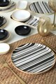 Set de mic dejun, Keramika, 275KRM1960, Ceramica , Nu absoarbe apa, Alb/Negru