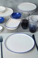Set de mic dejun, Keramika, 275KRM1963, Ceramica , Nu absoarbe apa, Albastru/Alb