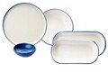 Set de mic dejun, Keramika, 275KRM1963, Ceramica , Nu absoarbe apa, Albastru/Alb