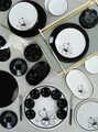 Set de mic dejun, Keramika, 275KRM1701, Ceramica , Nu absoarbe apa, Alb/Negru