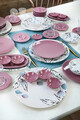 Set de mic dejun, Keramika, 275KRM1698, Ceramica , Nu absoarbe apa, Roz
