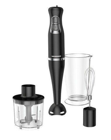 Blender de mana, Heinner, 600 W, 2 viteze, negru