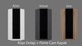 Dulap pentru haine, Minerva, Kale Glass Dark Grey2, 74x210x52 cm, PAL, Antracit