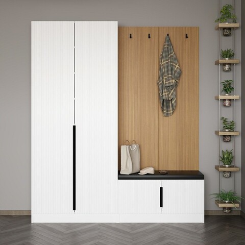 Cuier de perete, Hanah Home, Noah, Alb