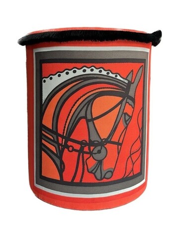 Taburet, Qunef, Jungle Scar Pouffe, 45x60 cm, Material: 100% IN, Portocaliu