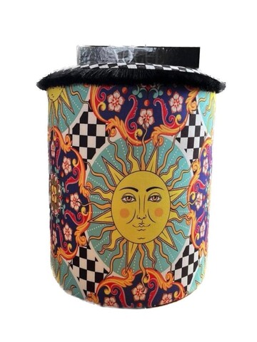 Taburet, Qunef, Jungle Scar Pouffe, 45x60 cm, Material: 100% IN, Galben