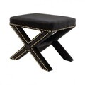 Taburet, Qunef, Pelona Capraz Pouffe 60, 40x60 cm, Cadru: 100% MDF, Negru