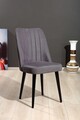 Set scaune 2 piese, Beckley, Polo, MDF , Gri/Negru