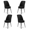 Set scaune 4 piese, Hanah Home, Dexa, Negru