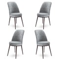 Set scaune 4 piese, Hanah Home, Dexa, Gri/Maro