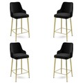 Set scaune  de bar 4 piese, Hanah Home, Enox, Negru