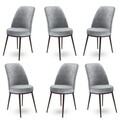 Set scaune 6 piese, Hanah Home, Dexa, Gri/Maro