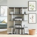 Corp biblioteca, Arcadia, Harmon, 90x25x127 cm, PAL, Antracit/Alb
